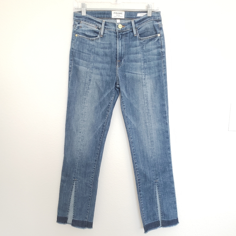 FRAME Denim Le High Rise Straight Jeans Size 28 - Picture 2 of 9